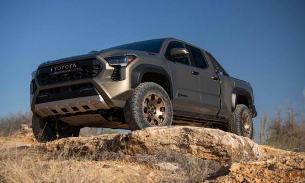 The Toyota Tacoma Hybrid is one big green truck